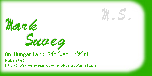 mark suveg business card